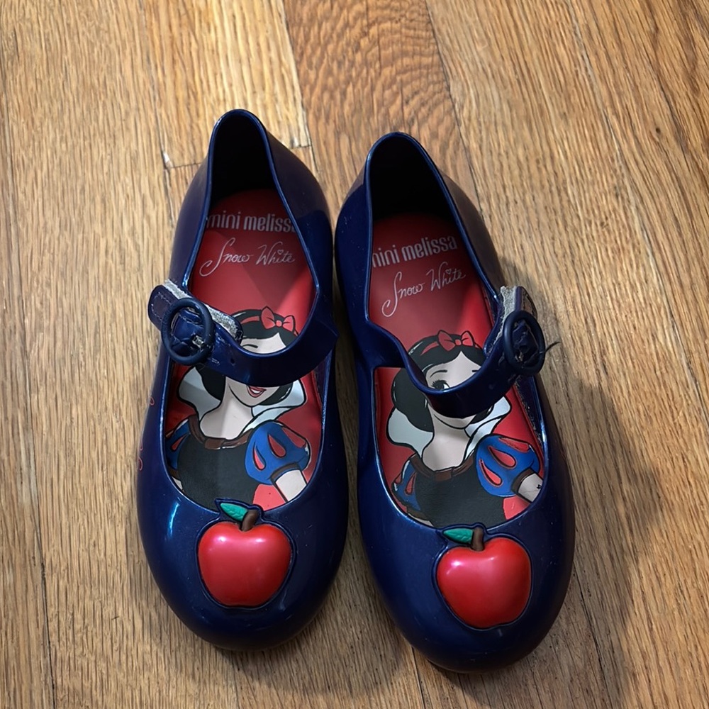 Mini Melissa Blue Dress Shoes with Mickey Mouse Charm